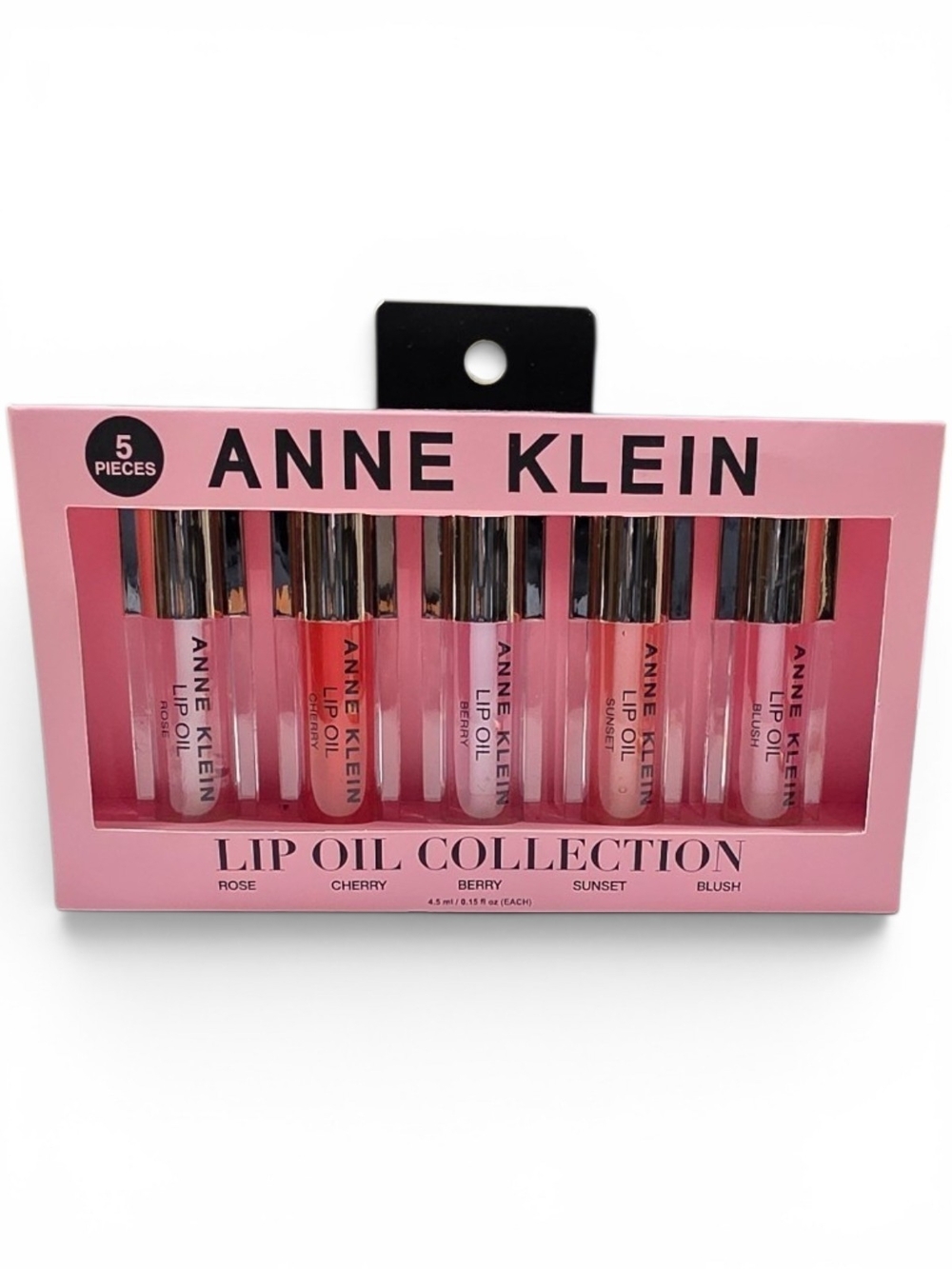 Anne Klein Lip Oil Set in Pink and Coral Tones (5-Pack)